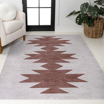 Chayton Minimalist Geometric Machine-washable Area Rug